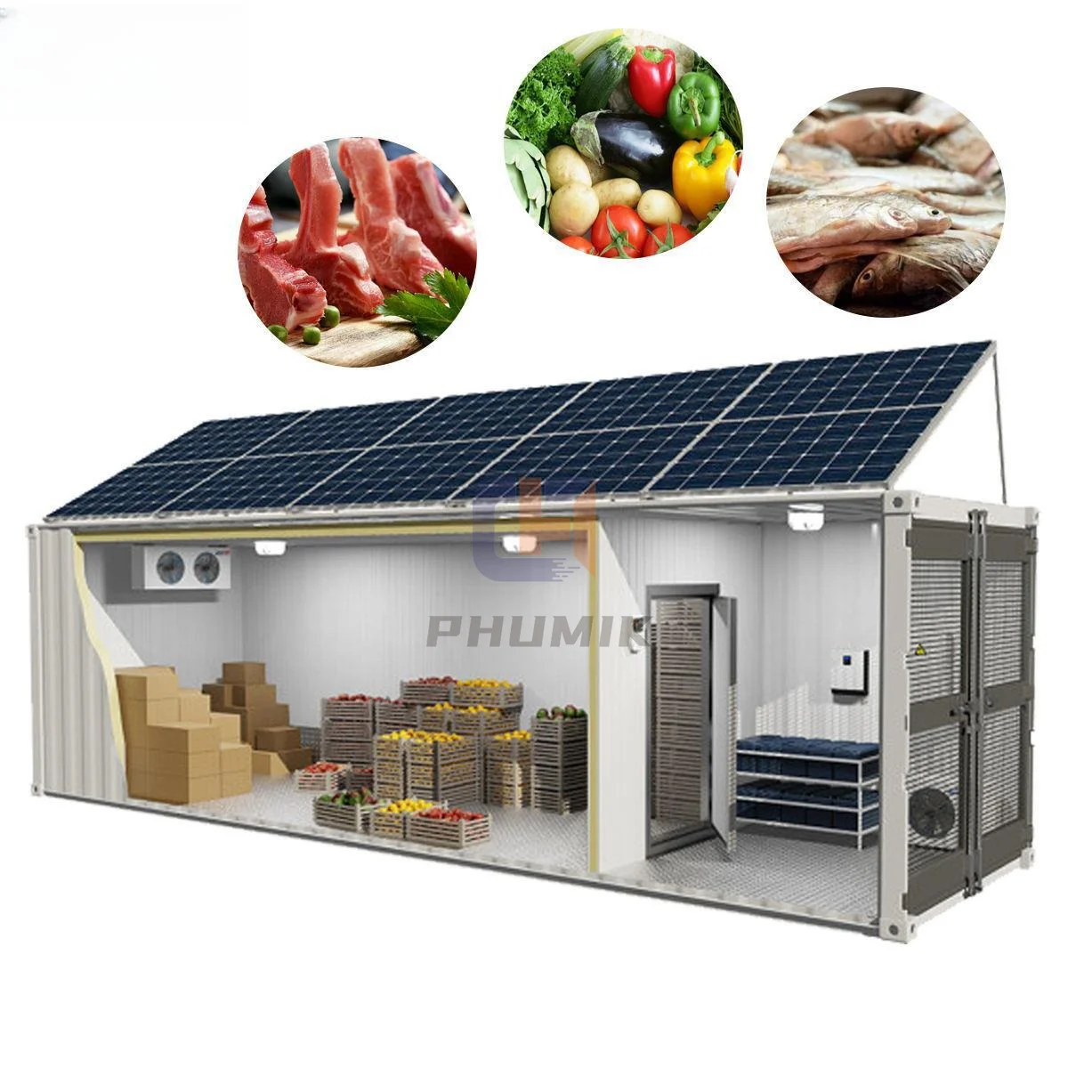 Fresh Keeping Bar Solar Cold Room Solar Powered Cold Warehouse Storage Room Solar Seafood Freezing Chamber
Fresh Keeping Bar Solar Cold Room Solar Powered Cold Warehouse Storage Room Solar Seafood Freezing Chamber