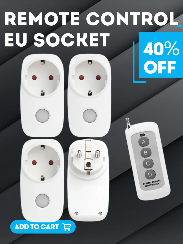 16A Power Outlet Switch Plug Wireless Smart Remote Control Socket 500 meters Plug Socket Wall Socket EU Plug with Remote Control
16A Power Outlet Switch Plug Wireless Smart Remote Control Socket 500 meters Plug Socket Wall Socket EU Plug with Remote Control