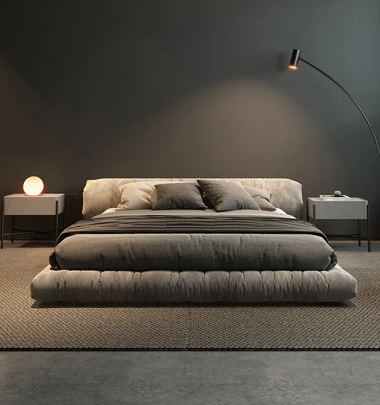 Designer wabi-Sabi cloth bed Nordic light luxury style bedroom modern simple master bedroom double Japanese floor roll bed
Designer wabi-Sabi cloth bed Nordic light luxury style bedroom modern simple master bedroom double Japanese floor roll bed