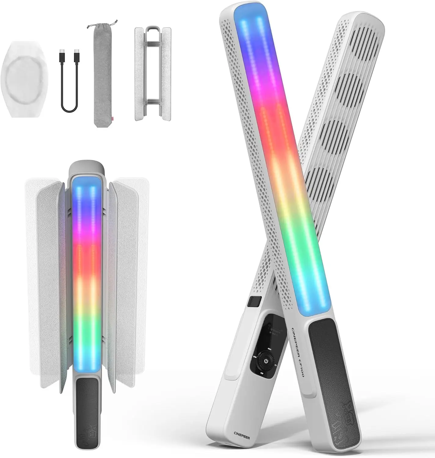100W RGB LED Light Stick 2700K-6500K CRI 96+ TLCI 98+ Portable Video Light Wand with 6 Effects
100W RGB LED Light Stick 2700K-6500K CRI 96+ TLCI 98+ Portable Video Light Wand with 6 Effects