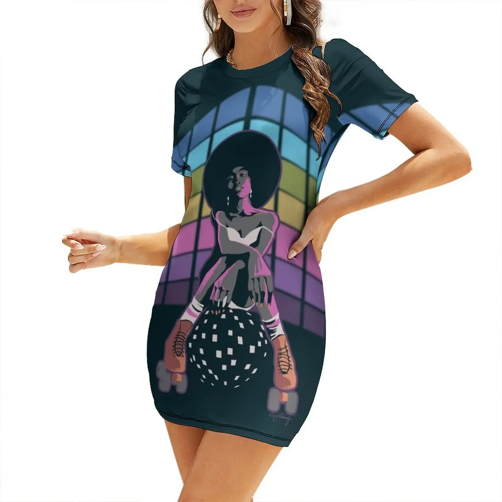 Retro Disco Roller Queen Short-Sleeved Dress Female clothing women's dresses luxury dress for women 2025 Party dresses Dress
Retro Disco Roller Queen Short-Sleeved Dress Female clothing women's dresses luxury dress for women 2025 Party dresses Dress