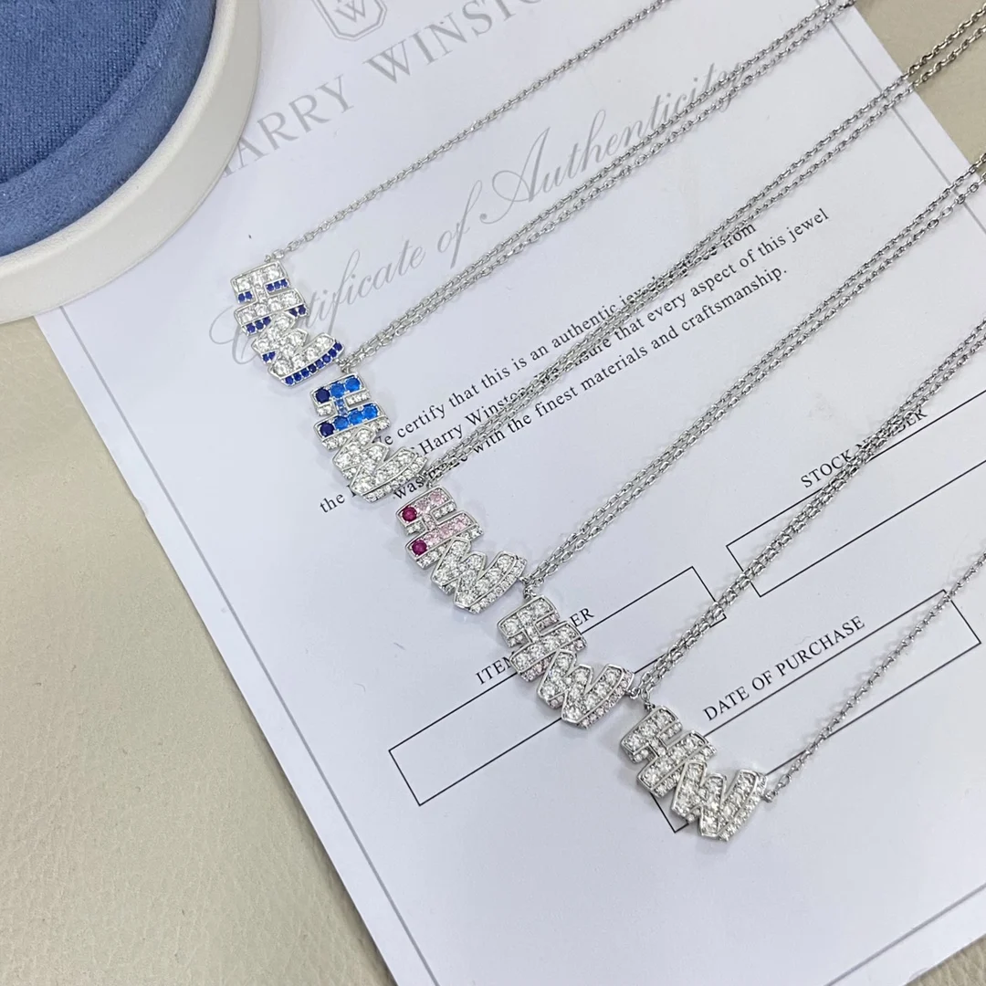 925 pure silver HW new gradient-set diamond necklace
925 pure silver HW new gradient-set diamond necklace