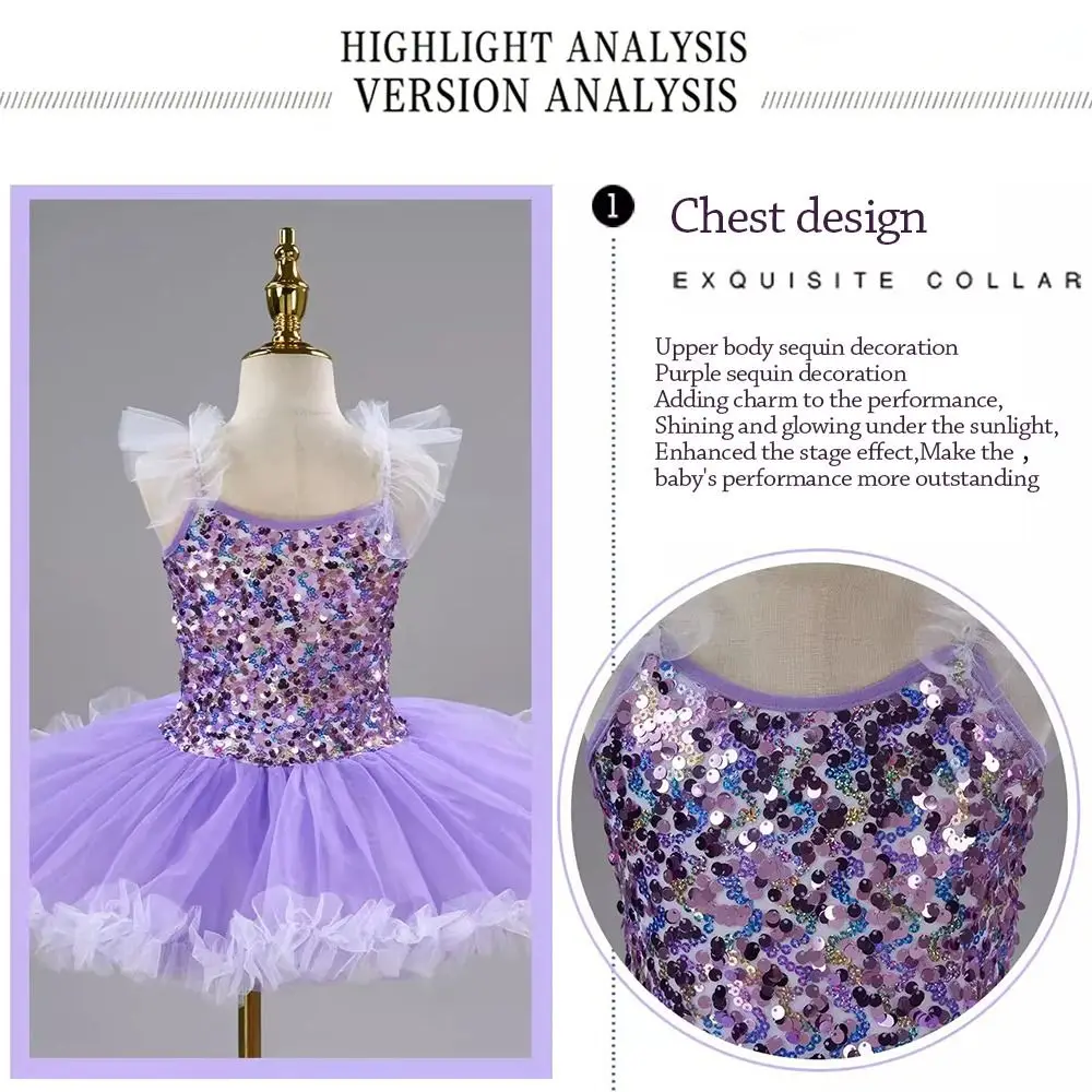 Fashion Sequin Ballet Dress Modern Puffy Ballet Tutu with Headwear Party Dress Dance Costumes Girls
Fashion Sequin Ballet Dress Modern Puffy Ballet Tutu with Headwear Party Dress Dance Costumes Girls