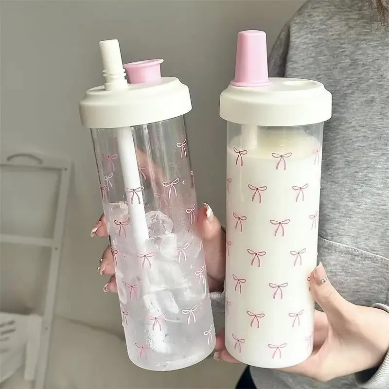 Cute Bow Water Bottle Kawaii Plastic Coffee Tumbler Large Capacity Juice Boba Tea Cold Straw Cup Gym Sport Drink Bottle 850ml
Cute Bow Water Bottle Kawaii Plastic Coffee Tumbler Large Capacity Juice Boba Tea Cold Straw Cup Gym Sport Drink Bottle 850ml