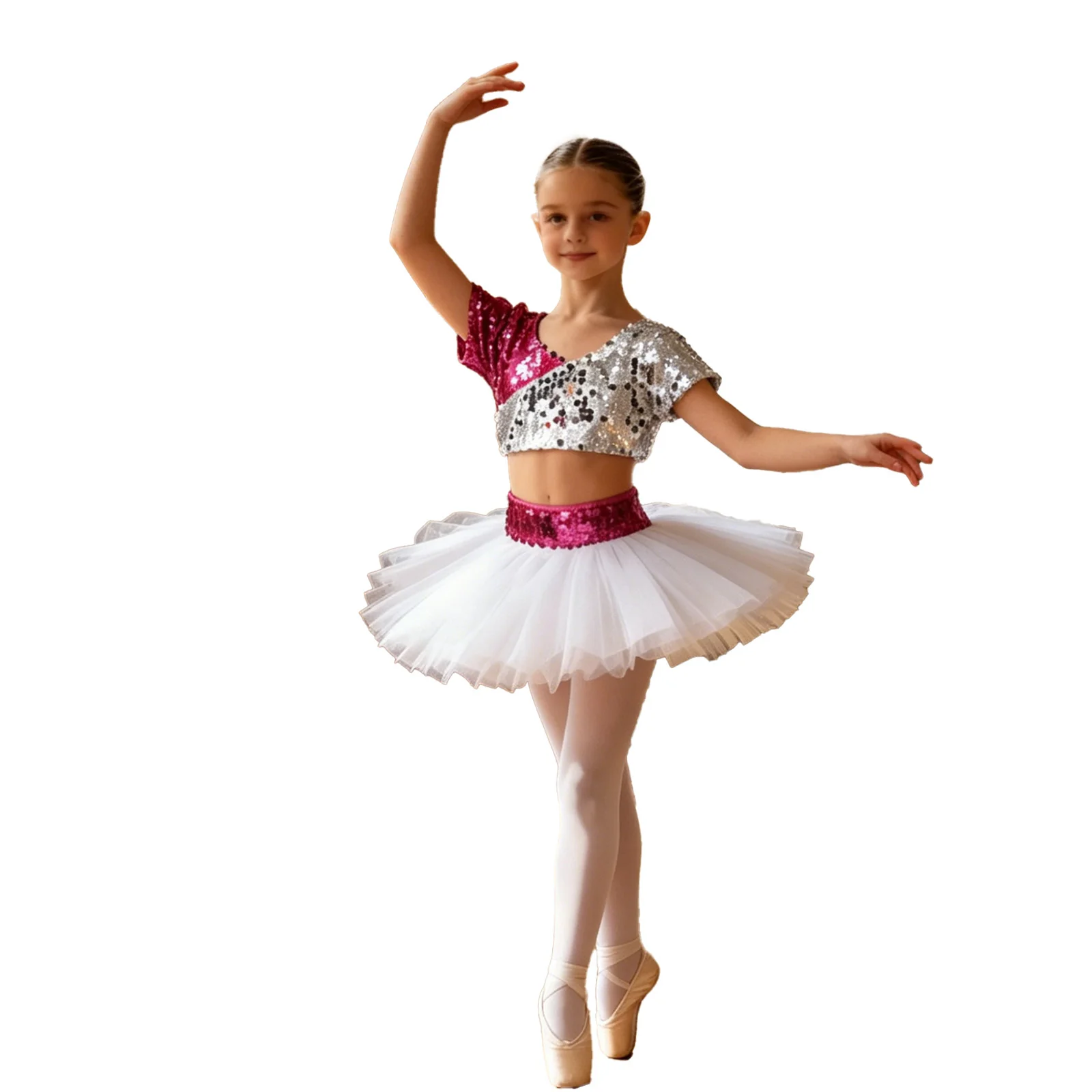 Kids Girls Ballet Dance Sets Short Sleeve Crop Top with Tulle Tutu Skirt and Headwear Suit for Birthday Princess Theme Party Set
Kids Girls Ballet Dance Sets Short Sleeve Crop Top with Tulle Tutu Skirt and Headwear Suit for Birthday Princess Theme Party Set