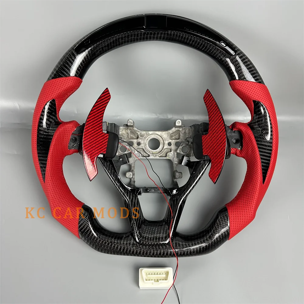Customized black Carbon Fiber Red Leather LED Steering Wheel For 2018 2019 2020 2021 2022 2023 Honda Accord
Customized black Carbon Fiber Red Leather LED Steering Wheel For 2018 2019 2020 2021 2022 2023 Honda Accord