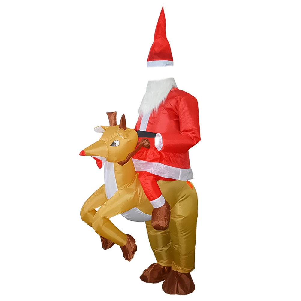 Inflatable Santa Claus Costume Christmas Party Outfit Reusable Washable Elk Design Dress Playwear Cosplay Clothing
Inflatable Santa Claus Costume Christmas Party Outfit Reusable Washable Elk Design Dress Playwear Cosplay Clothing