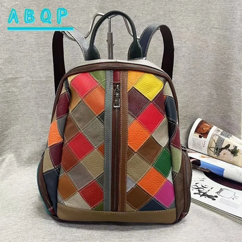 Women's Backpack Luxury Brand Genuine Leather Fashion Women's Backpack Handmade Stitching Color Travel Backpack High Quality
Women's Backpack Luxury Brand Genuine Leather Fashion Women's Backpack Handmade Stitching Color Travel Backpack High Quality
