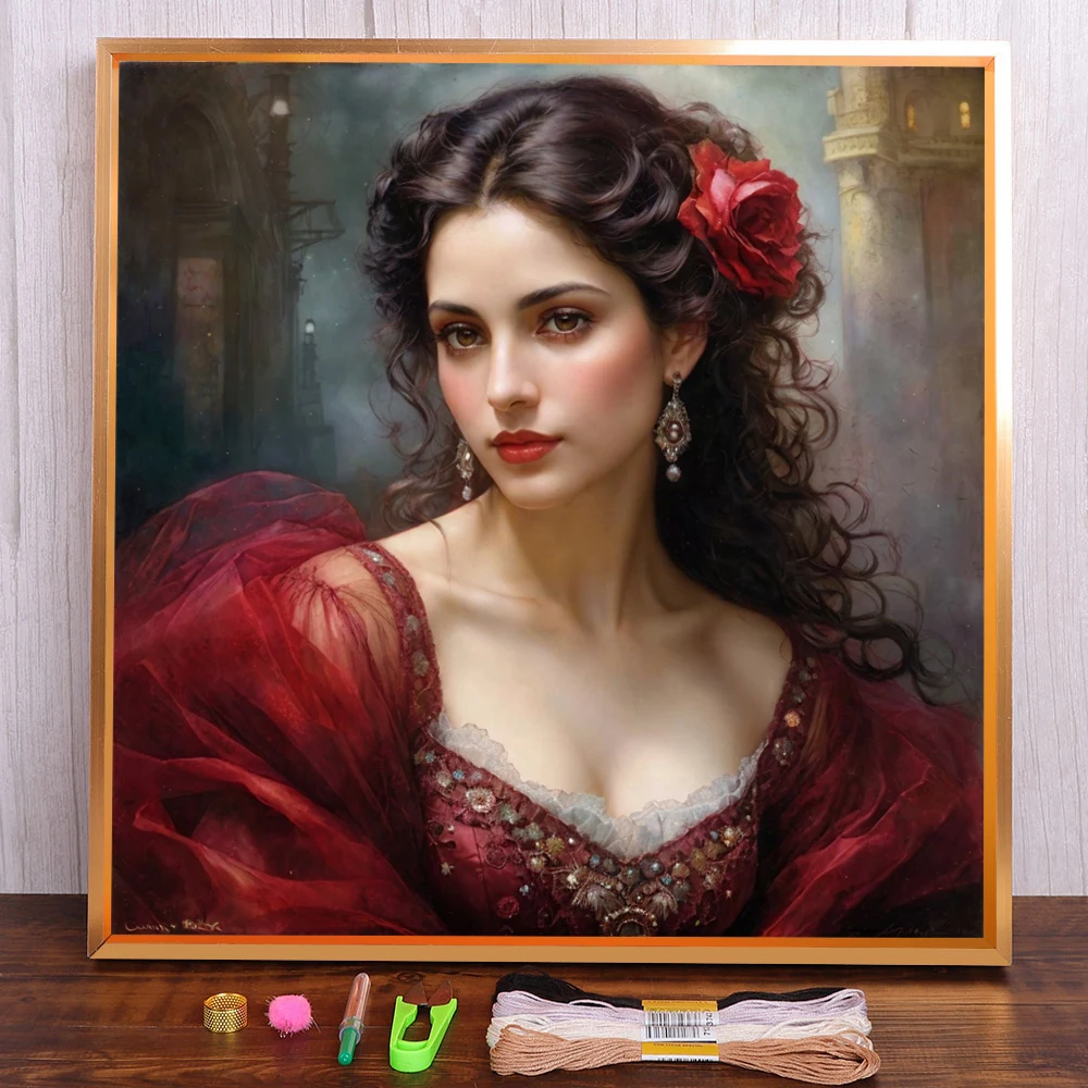 Portrait Girl Printed Canvas Cross Stitch DIY Embroidery Kit Knitting Handicraft Painting Handiwork Room Decor Counted Floss
Portrait Girl Printed Canvas Cross Stitch DIY Embroidery Kit Knitting Handicraft Painting Handiwork Room Decor Counted Floss
