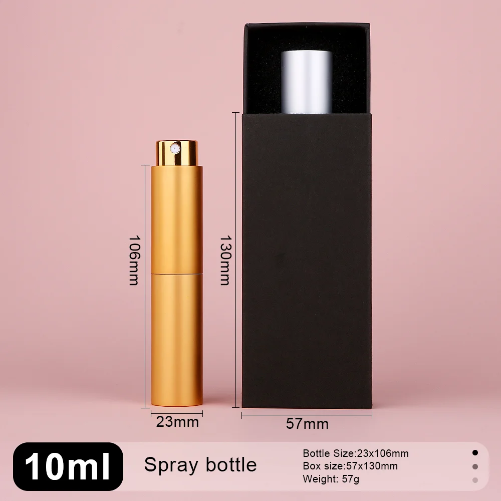 10ml Bottle Portable Travel Aluminum Rotary Press Fine Mist Perfume Sprayers Reusable Perfume With Gift Box
10ml Bottle Portable Travel Aluminum Rotary Press Fine Mist Perfume Sprayers Reusable Perfume With Gift Box