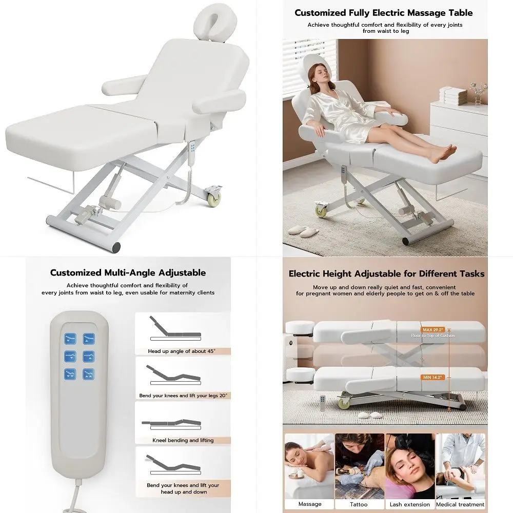 6.7 Thickened Fully Electric Massage Table Professional for Clients, Customized Angle Adjustable and Electric Lift 3 Motor, Hea
6.7 Thickened Fully Electric Massage Table Professional for Clients, Customized Angle Adjustable and Electric Lift 3 Motor, Hea