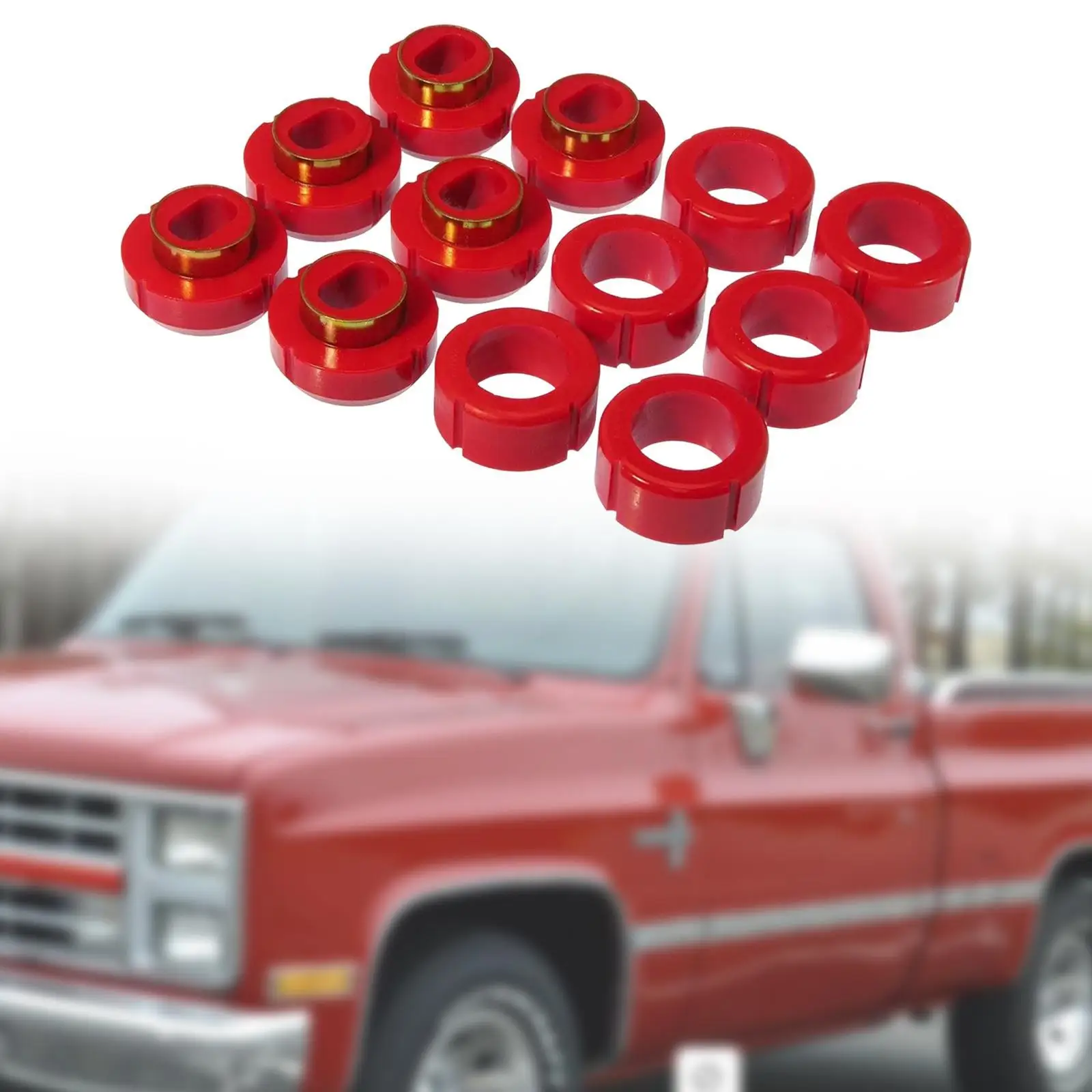 Premium Body Mount Bushing Kit Metal Plastic Automotive Accessory Set for Chevrolet GMC Pickup Standard Cab 1981 1987
Premium Body Mount Bushing Kit Metal Plastic Automotive Accessory Set for Chevrolet GMC Pickup Standard Cab 1981 1987
