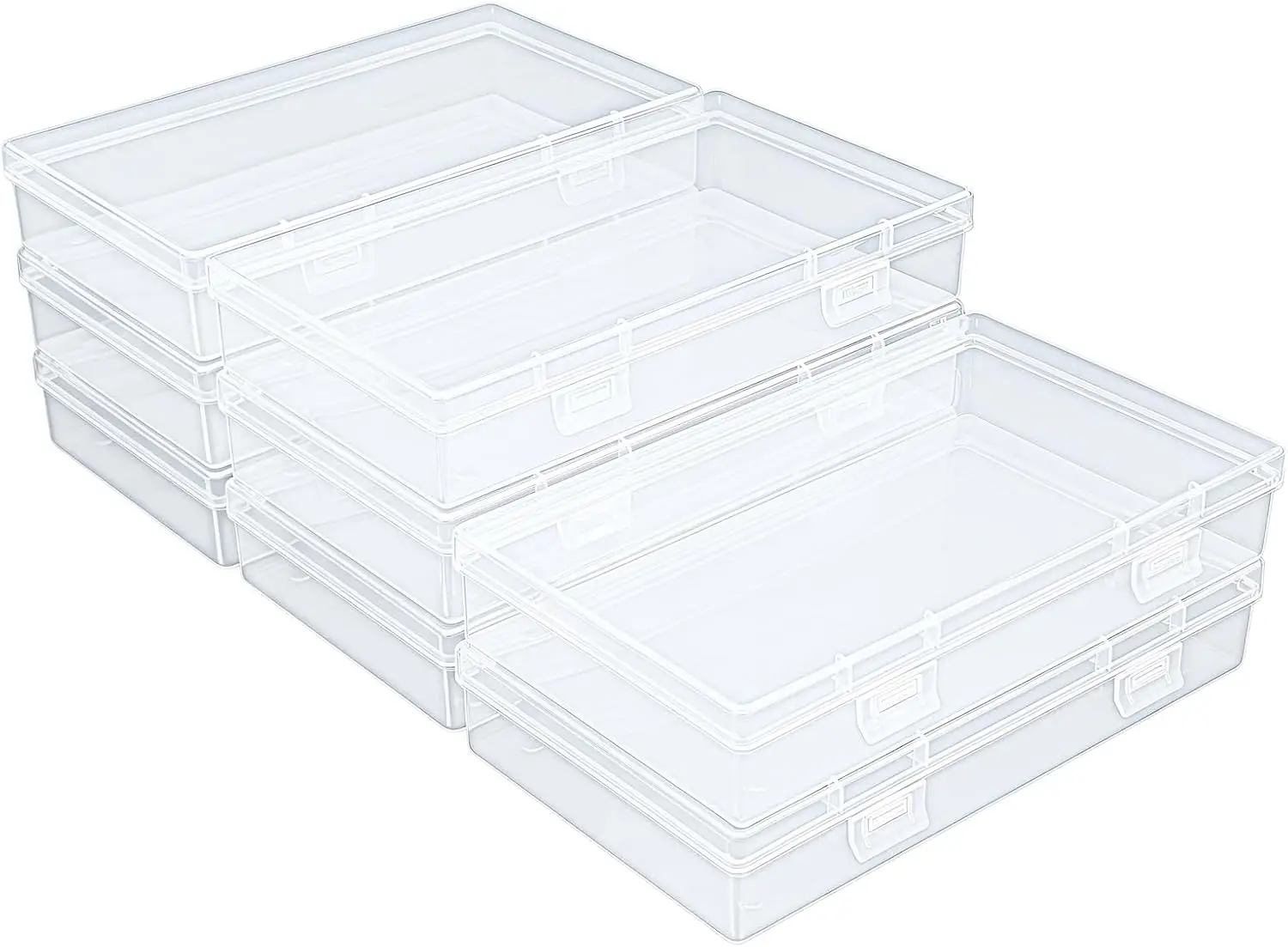 8 Pack Clear Plastic Storage Containers with Hinged Lid for Beads and Small Craft Items
8 Pack Clear Plastic Storage Containers with Hinged Lid for Beads and Small Craft Items