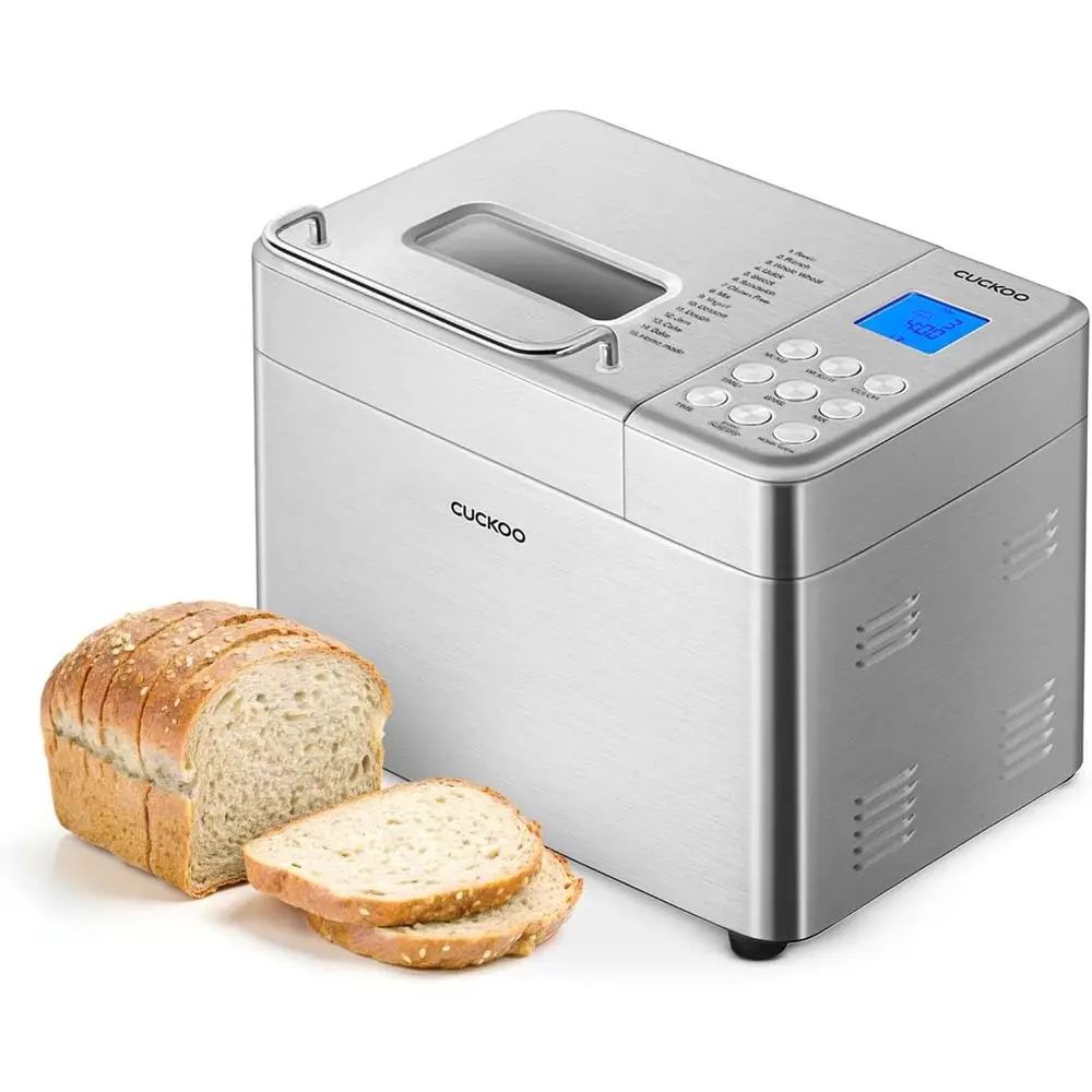 15-Menu Bread Machine with 3 Crust Colors, 2-lb Capacity, Automatic Fruit & Nut Dispenser, 6 Accessories, Perfect for Sourdough
15-Menu Bread Machine with 3 Crust Colors, 2-lb Capacity, Automatic Fruit & Nut Dispenser, 6 Accessories, Perfect for Sourdough