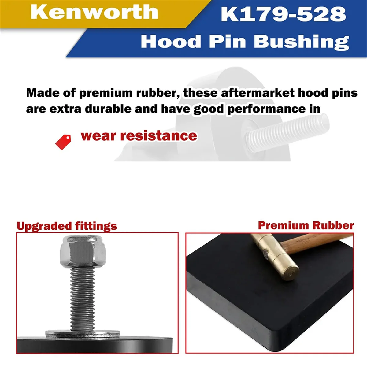 Hood Pin Support Bushings for Kenworth T2000 T800 T600 W900 Alternate 924-5410 32.4001R K179-528JAS
Hood Pin Support Bushings for Kenworth T2000 T800 T600 W900 Alternate 924-5410 32.4001R K179-528JAS
