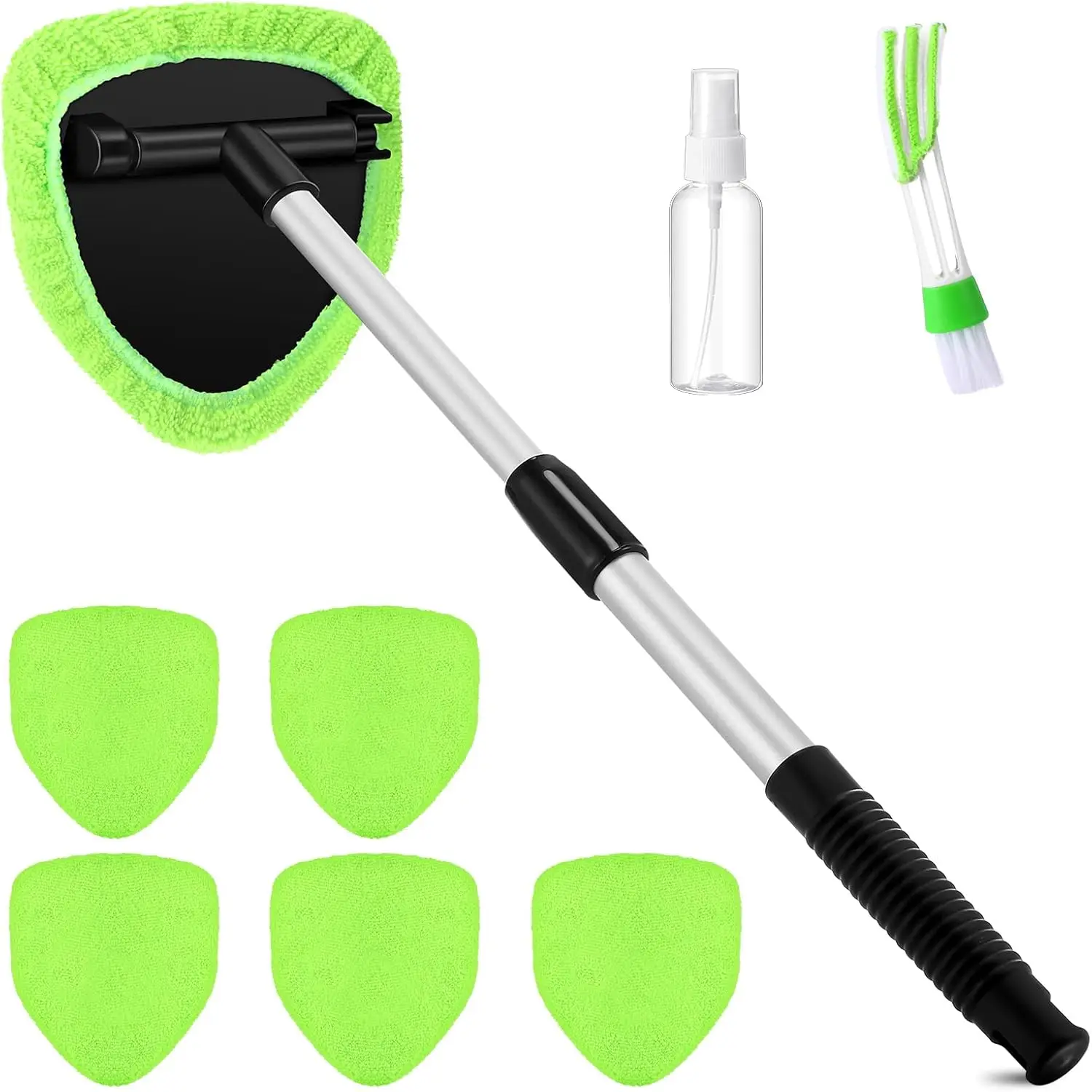 8-Piece Car Windshield Cleaning Kit with Extendable Handle, Microfiber Pads, Brush & Spray Bottle for Auto Glass & Home Windows
8-Piece Car Windshield Cleaning Kit with Extendable Handle, Microfiber Pads, Brush & Spray Bottle for Auto Glass & Home Windows