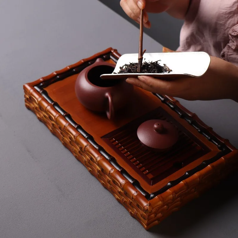 Handmade bamboo water storage tea tray retro Chinese dry brewing table pot bearing living room household bamboo
Handmade bamboo water storage tea tray retro Chinese dry brewing table pot bearing living room household bamboo