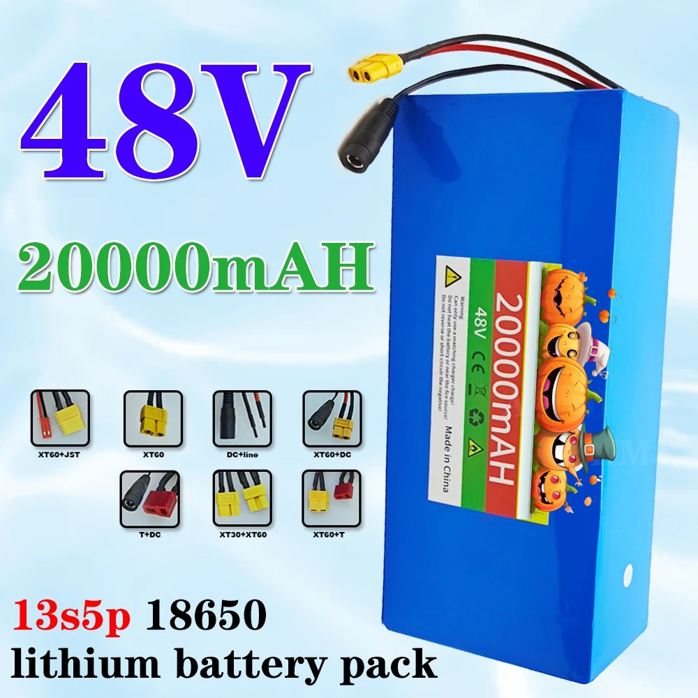 48V 20Ah 18650 Lithium 13S5P Battery Pack Built-in Intelligent BMS For 500-1000W electrical machinery+charger
48V 20Ah 18650 Lithium 13S5P Battery Pack Built-in Intelligent BMS For 500-1000W electrical machinery+charger