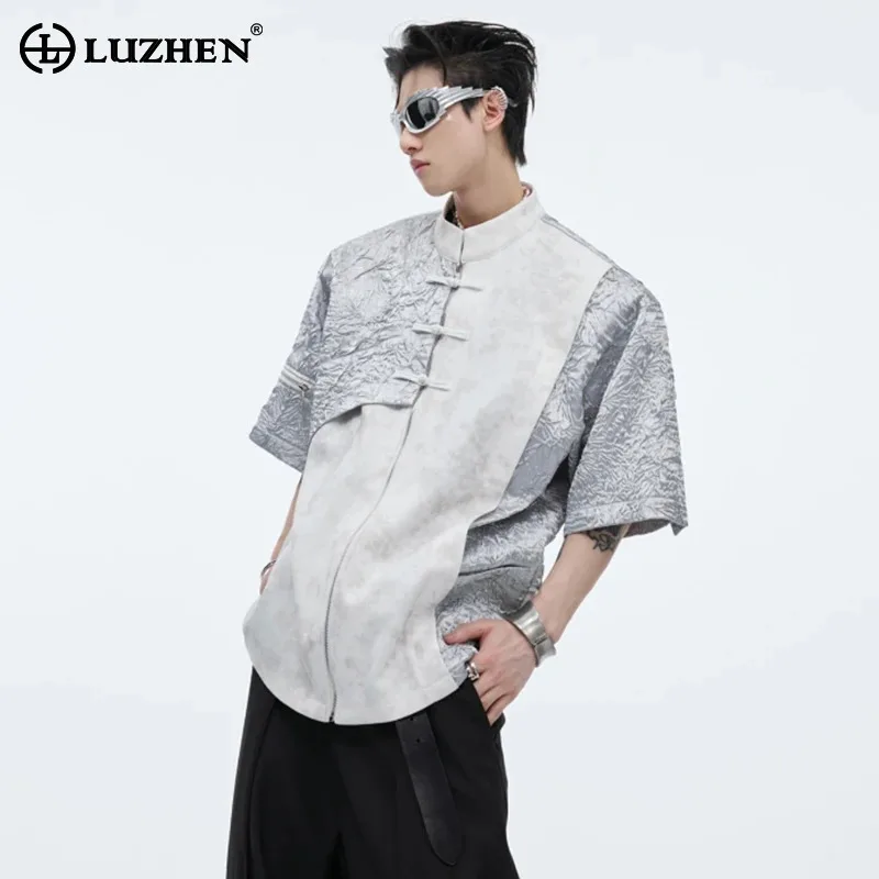LUZHEN Personalized Design Trendy Short Zipper T Sleeved Splicing Shirts 2025 Stylish Street Wear High Quality Men's Tops JY2531
LUZHEN Personalized Design Trendy Short Zipper T Sleeved Splicing Shirts 2025 Stylish Street Wear High Quality Men's Tops JY2531