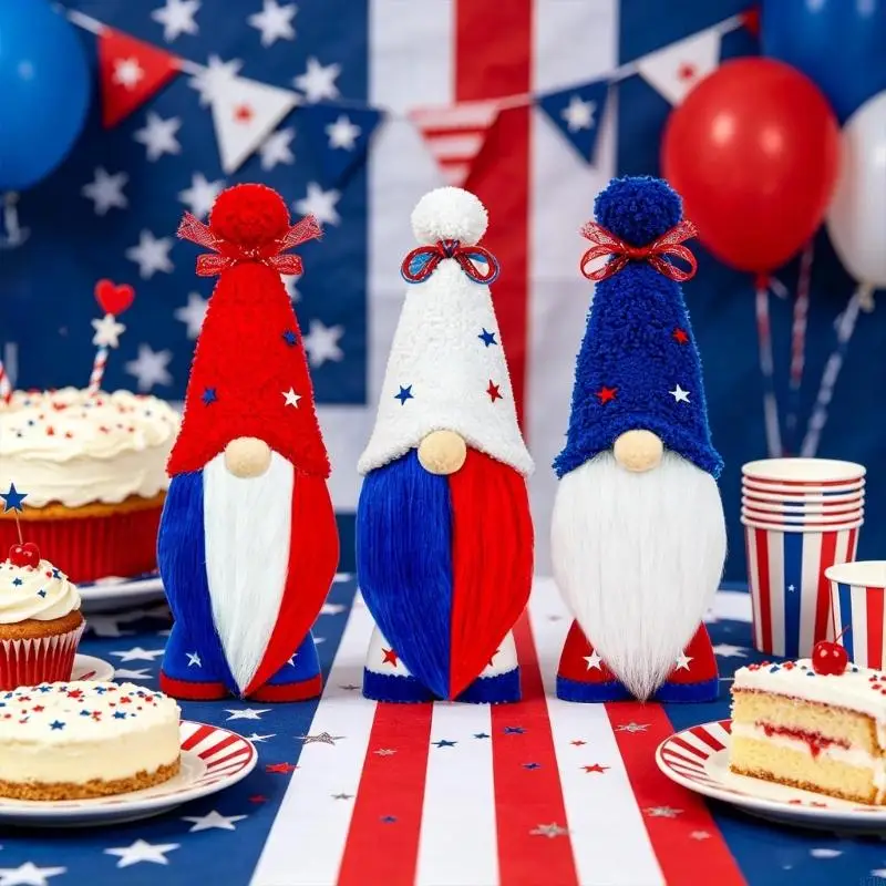 Set of 3 Soft Fabric No Face Dolls Independence Day Cloth Figures Displays for American Holiday Themed Decors 87HA
Set of 3 Soft Fabric No Face Dolls Independence Day Cloth Figures Displays for American Holiday Themed Decors 87HA
