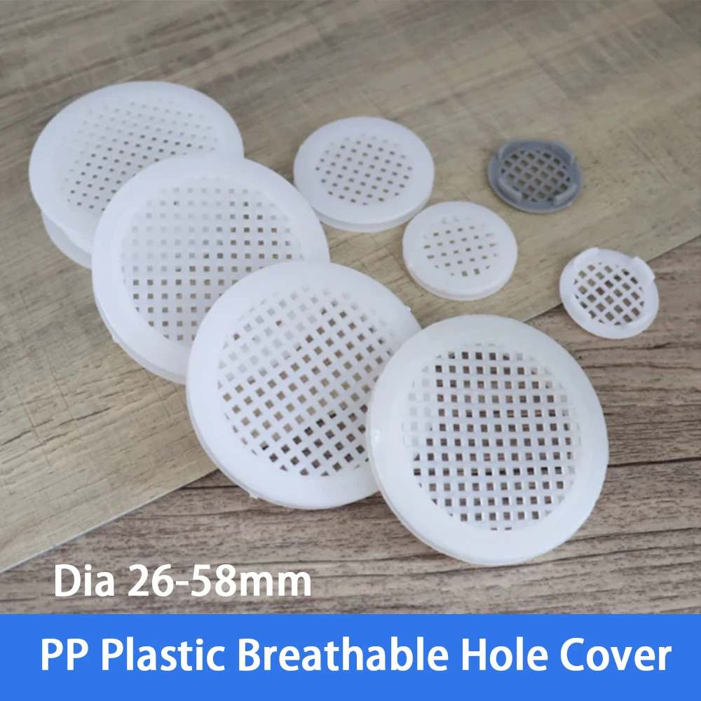 White PP Plastic Breathable Hole Cabinet Ventilation Vent Decoration Cover Shoe Cabinet Mesh Hole Cover Dia 26-58mm Accessorie
White PP Plastic Breathable Hole Cabinet Ventilation Vent Decoration Cover Shoe Cabinet Mesh Hole Cover Dia 26-58mm Accessorie