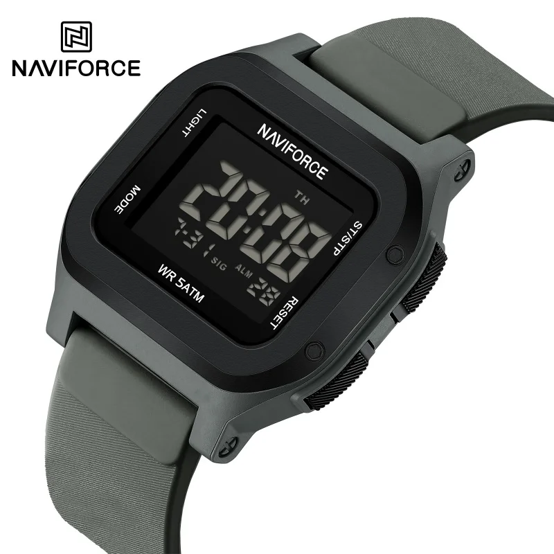NAVIFORCE NF7137 Men Sport Wristwatch LCD Display 50m Waterproof Alarm Stopwatch Unique Square Case High Quality Gift for Man
NAVIFORCE NF7137 Men Sport Wristwatch LCD Display 50m Waterproof Alarm Stopwatch Unique Square Case High Quality Gift for Man