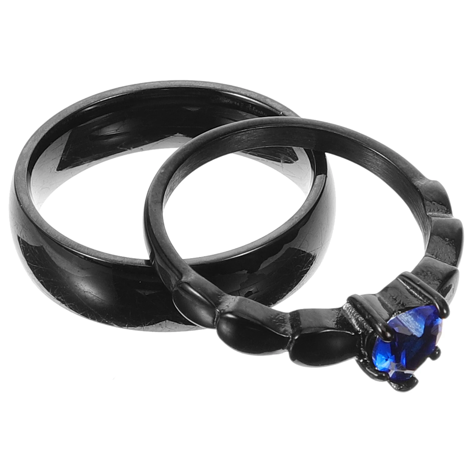 2pcs Titanium Steel Couple Rings Black Blue Zircon Matching Set Rings for Couples Wedding Promise Lovers Fashion Jewelry
2pcs Titanium Steel Couple Rings Black Blue Zircon Matching Set Rings for Couples Wedding Promise Lovers Fashion Jewelry