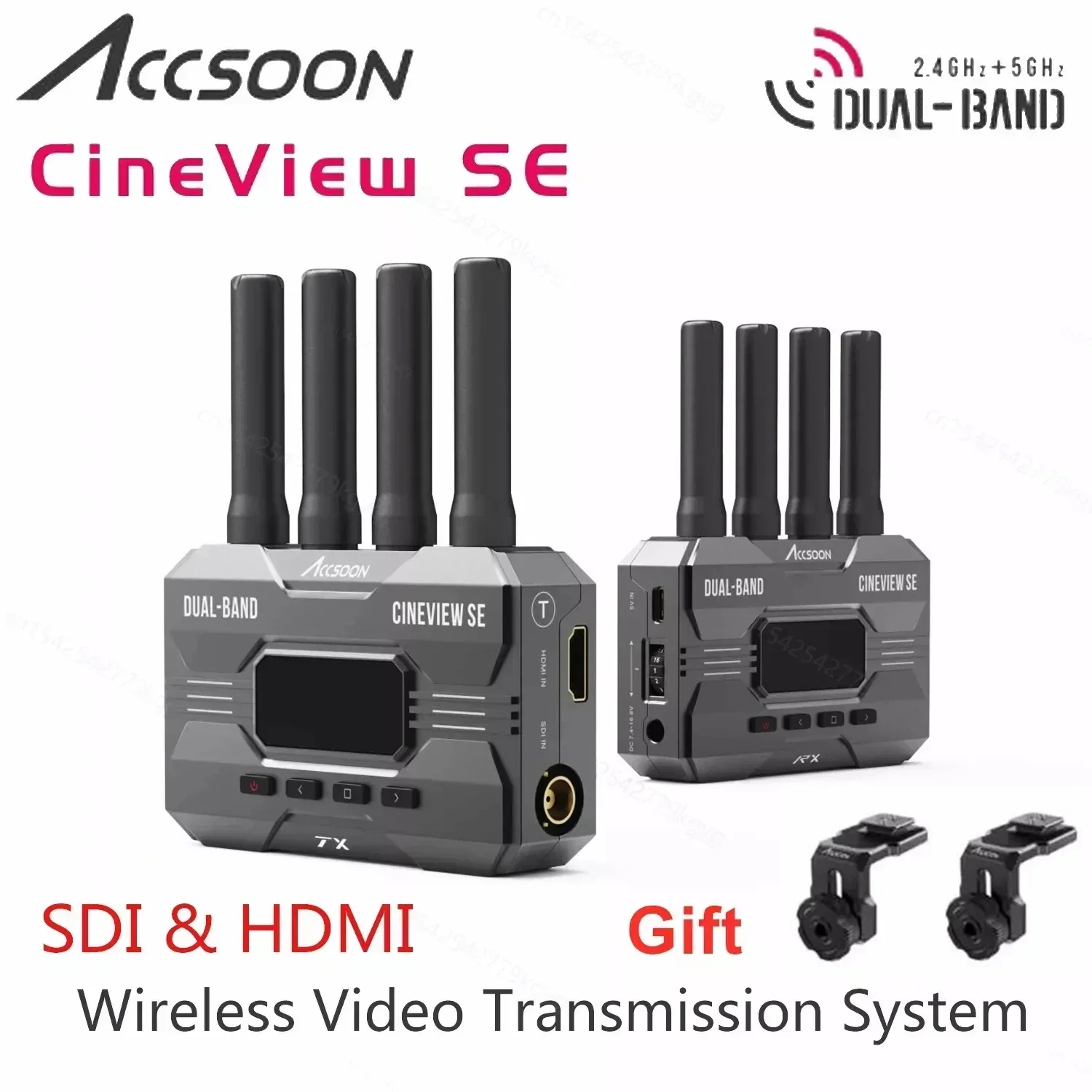 2026 New New Accsoon CineView SE Dual-Band SDI Wireless Transmitter Receiver 1200ft 50ms Delaying Transmission System
2026 New New Accsoon CineView SE Dual-Band SDI Wireless Transmitter Receiver 1200ft 50ms Delaying Transmission System