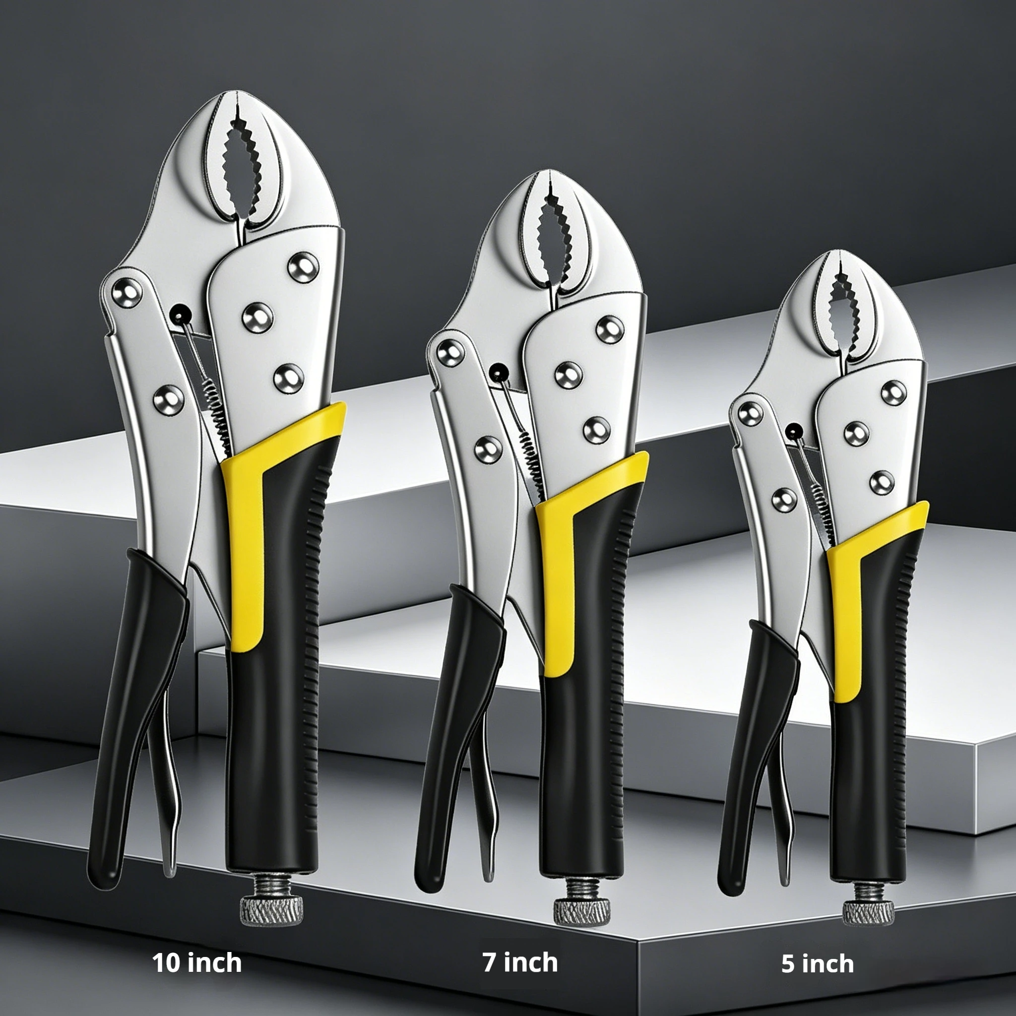 1 PC Multi-Function Round Jaw Locking Pliers, 5/7/10 Inch Adjustable Vice Grip Tool for Plumbing, Clamping & Metal Work
1 PC Multi-Function Round Jaw Locking Pliers, 5/7/10 Inch Adjustable Vice Grip Tool for Plumbing, Clamping & Metal Work