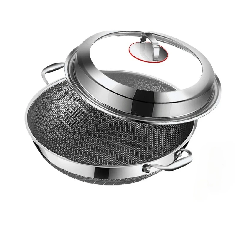316 Stainless Steel Wok Pan Non Stick Wok Household Cooking Pan Frying Pan Pots and Pans Induction Cooker Gas Universal
316 Stainless Steel Wok Pan Non Stick Wok Household Cooking Pan Frying Pan Pots and Pans Induction Cooker Gas Universal