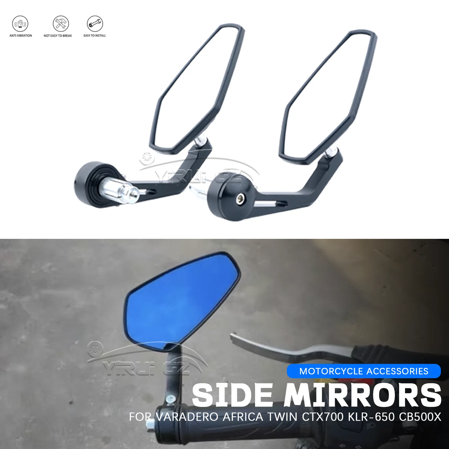 Зеркало заднего вида на руль 7/8 дюйма, боковое зеркало для мотоцикла, для Varadero, Africa Twin, CTX 700, KLR-650, CB 500 X
Зеркало заднего вида на руль 7/8 дюйма, боковое зеркало для мотоцикла, для Varadero, Africa Twin, CTX 700, KLR-650, CB 500 X