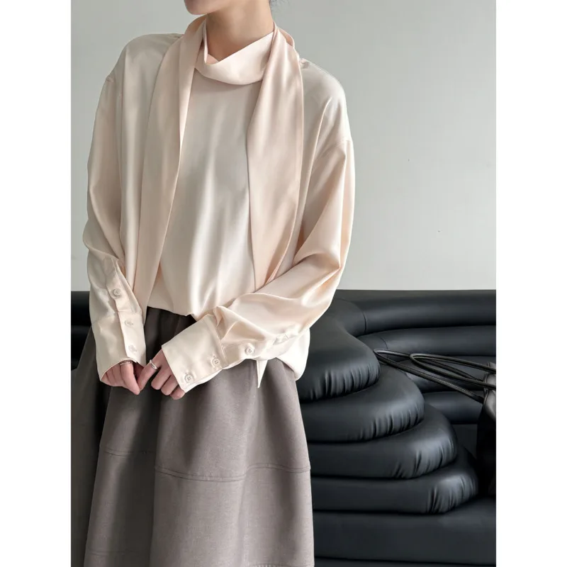 Весенние блузки из атласной ткани для женщин: новые элегантные топы с воротником-стойкой, свободного кроя, с длинными рукавами
Весенние блузки из атласной ткани для женщин: новые элегантные топы с воротником-стойкой, свободного кроя, с длинными рукавами