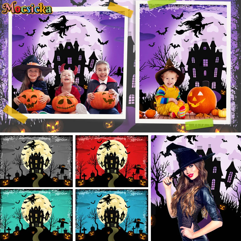Halloween Photography Background Magic Witch Graveyard Castle Evil Pumpkin Purple Night Moon Birthday Party Backdrop Decor Props
Halloween Photography Background Magic Witch Graveyard Castle Evil Pumpkin Purple Night Moon Birthday Party Backdrop Decor Props