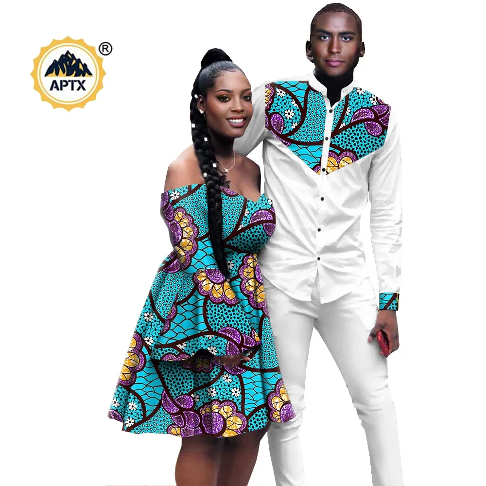 African Clothes for Couples Bazin Riche Print Dresses for Women Matching Men Outfits Patchwork Top Shirt and Pants Sets Party
African Clothes for Couples Bazin Riche Print Dresses for Women Matching Men Outfits Patchwork Top Shirt and Pants Sets Party