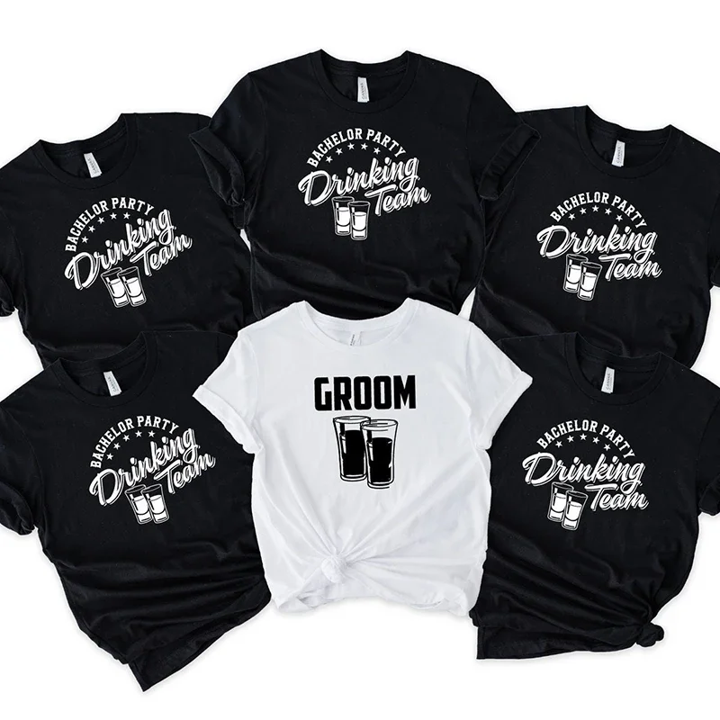 Футболка Groomsman Drinking Team, футболки с короткими рукавами для прощания, лучшие мужские футболки для мальчишника, свадебные топы с рисунком пива Y2k
Футболка Groomsman Drinking Team, футболки с короткими рукавами для прощания, лучшие мужские футболки для мальчишника, свадебные топы с рисунком пива Y2k