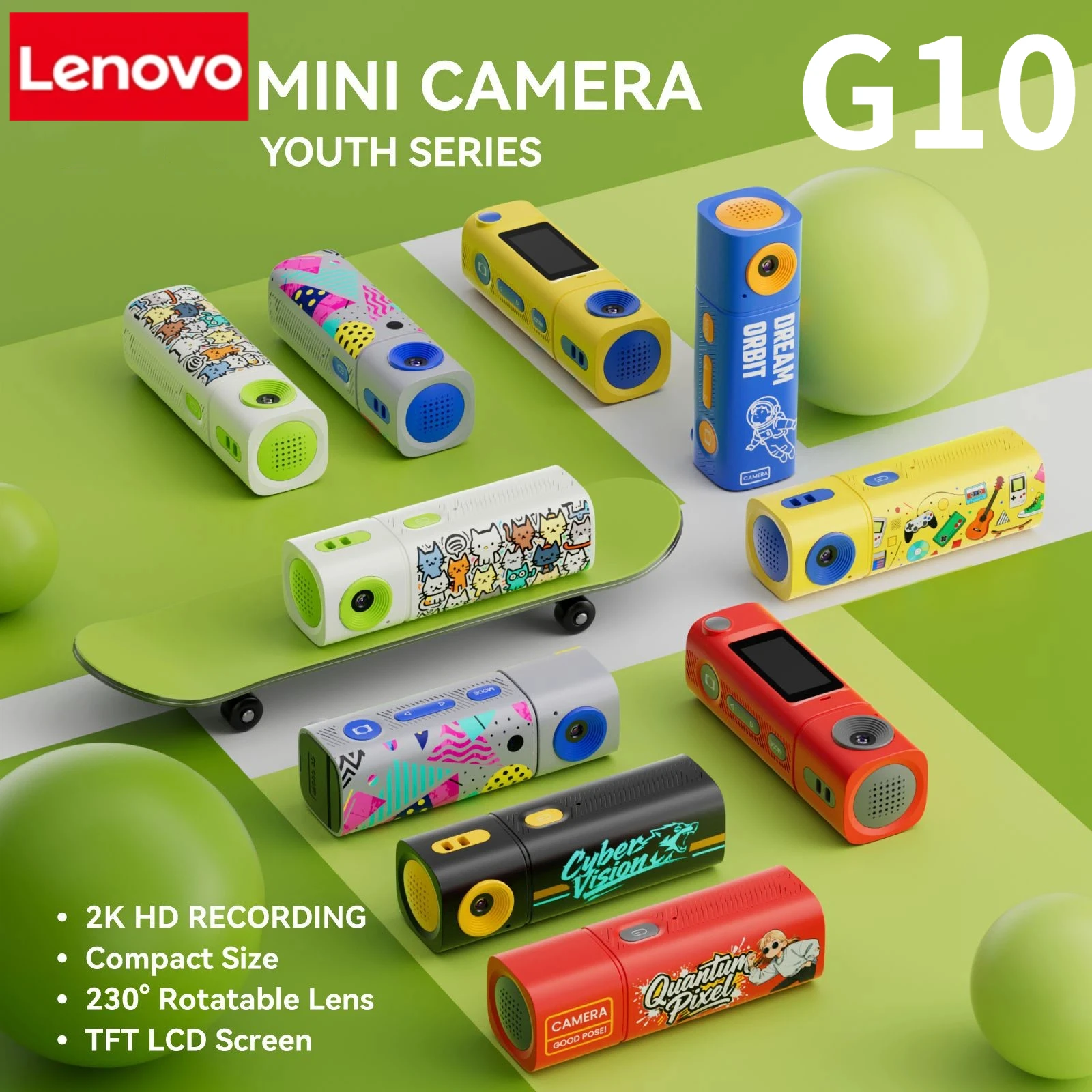 Lenovo G10 Thumb Mini Camera Lipstick Series 2K HD Portable Sports Camcorder for Students Outdoor Photography Video Long Battery
Lenovo G10 Thumb Mini Camera Lipstick Series 2K HD Portable Sports Camcorder for Students Outdoor Photography Video Long Battery