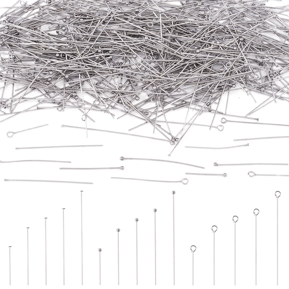 600pcs 304 Stainless Steel Pin Sets Ball Head Flat Head Eye Pins Multi-size Craft Tiny Accessories DIY Jewelry Making Findings
600pcs 304 Stainless Steel Pin Sets Ball Head Flat Head Eye Pins Multi-size Craft Tiny Accessories DIY Jewelry Making Findings