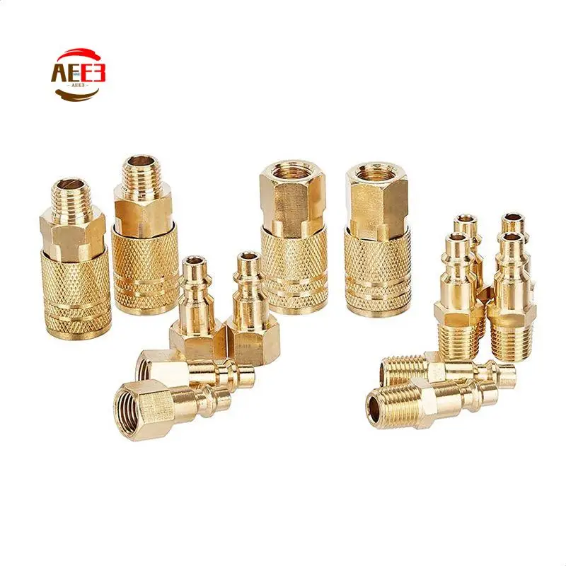 AEE3-14 Pcs Quick Connect Brass Air Coupler And Plug Kit -Industrial Type 1/4 Inch NPT Solid Brass 1/4 Quick Connect Fittings Se
AEE3-14 Pcs Quick Connect Brass Air Coupler And Plug Kit -Industrial Type 1/4 Inch NPT Solid Brass 1/4 Quick Connect Fittings Se