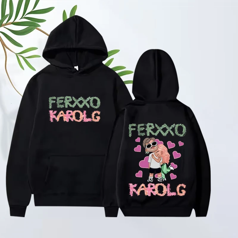 Karol G Feid Ferxxo Popular graphics hoodie 2025 men women Hip-hop vintage Long sleeve streetwear print oversized hoodie unisex
Karol G Feid Ferxxo Popular graphics hoodie 2025 men women Hip-hop vintage Long sleeve streetwear print oversized hoodie unisex