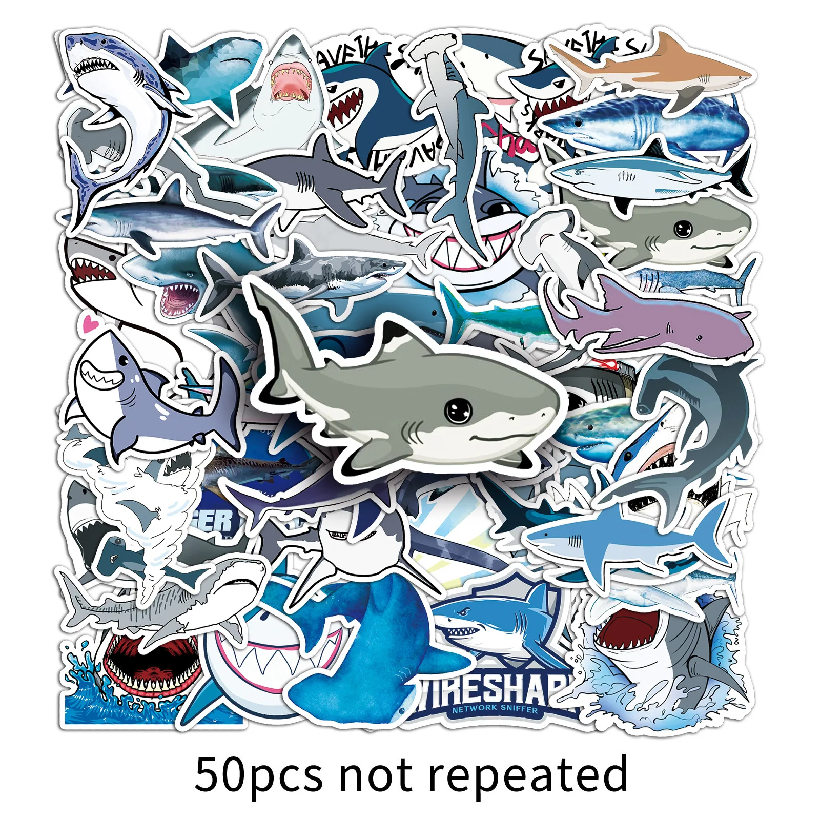 50PCS Shark Meme Cartoon Stickers Ferocious Marine Animals Graffiti Decoration DIY Toys Laptop Guitar Car Bike Skateboard Decals
50PCS Shark Meme Cartoon Stickers Ferocious Marine Animals Graffiti Decoration DIY Toys Laptop Guitar Car Bike Skateboard Decals