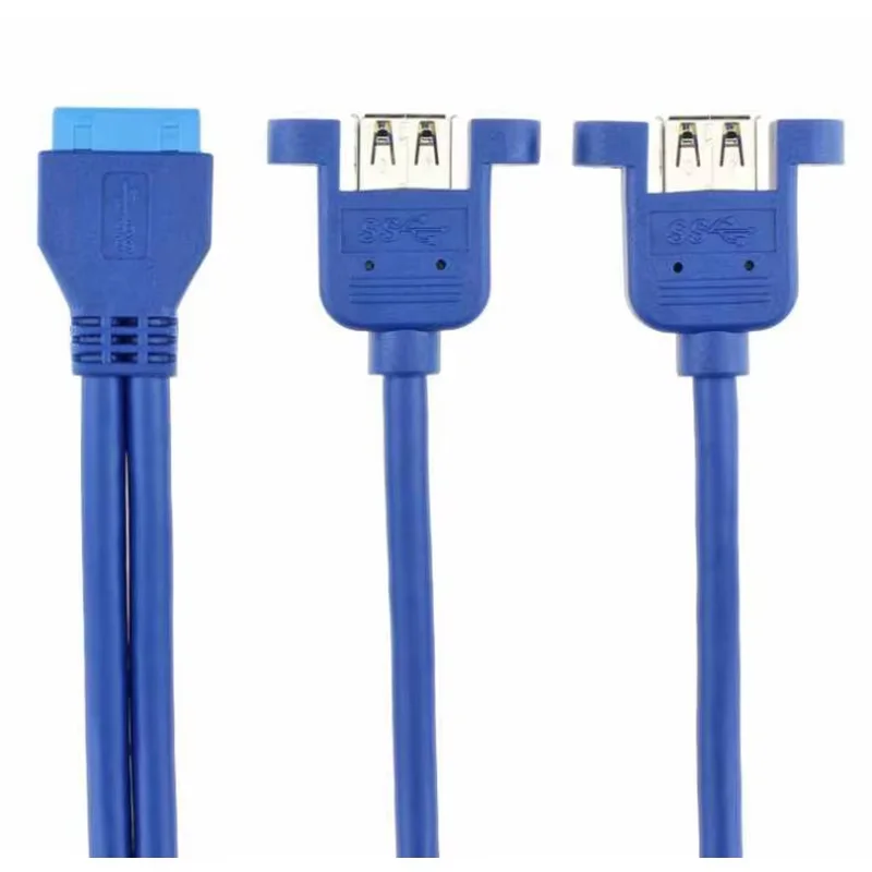 USB 3.0 Dual Port Female Screw Mount Panel to Motherboard 20Pin Extension Cable 0.3/0.5/0.8m
USB 3.0 Dual Port Female Screw Mount Panel to Motherboard 20Pin Extension Cable 0.3/0.5/0.8m