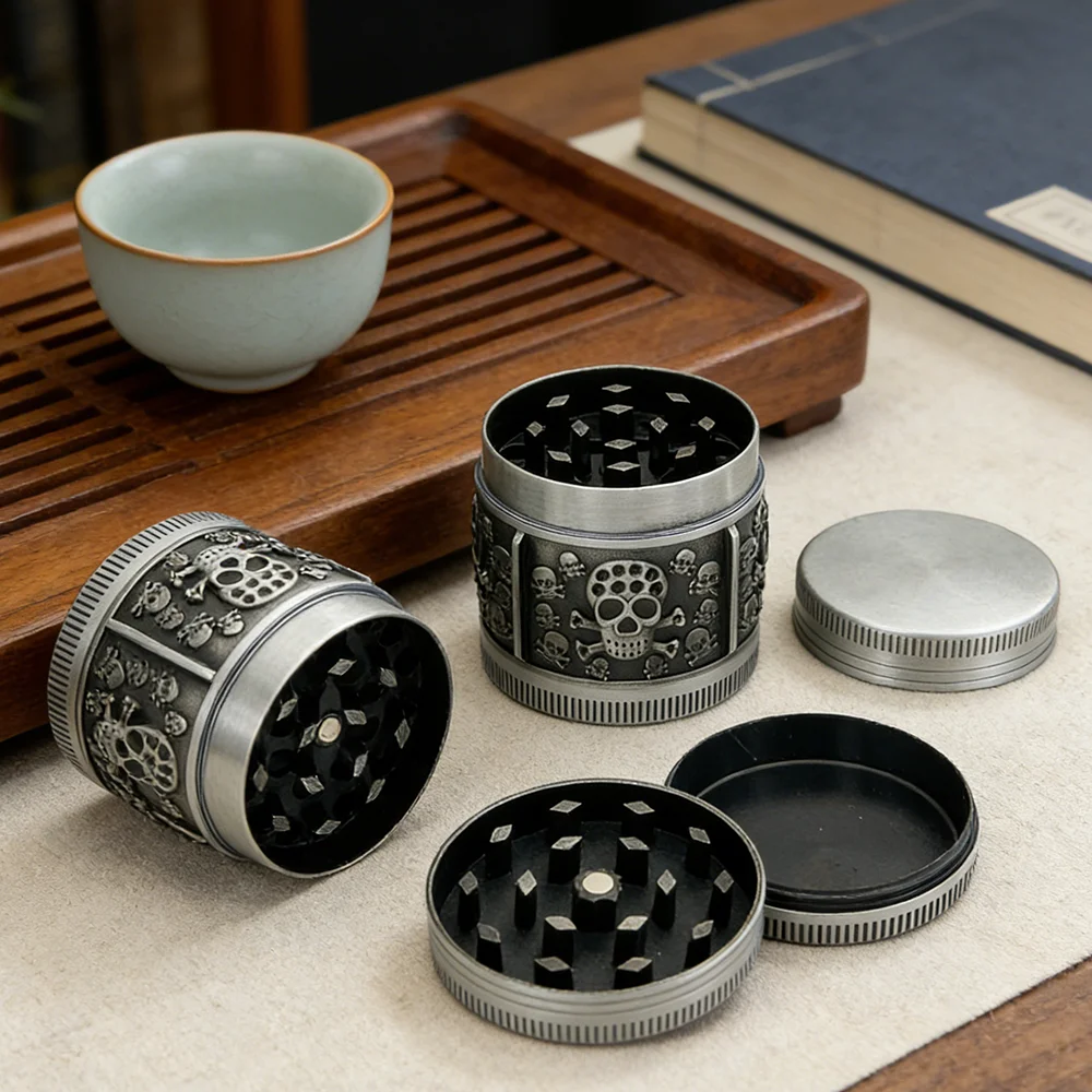 40mm Cool Skeleton Shaped 4-Layer Metal Herb Grinder Manual Rotary Spice Crusher Portable Smoking Accessory for Home & Travel
40mm Cool Skeleton Shaped 4-Layer Metal Herb Grinder Manual Rotary Spice Crusher Portable Smoking Accessory for Home & Travel