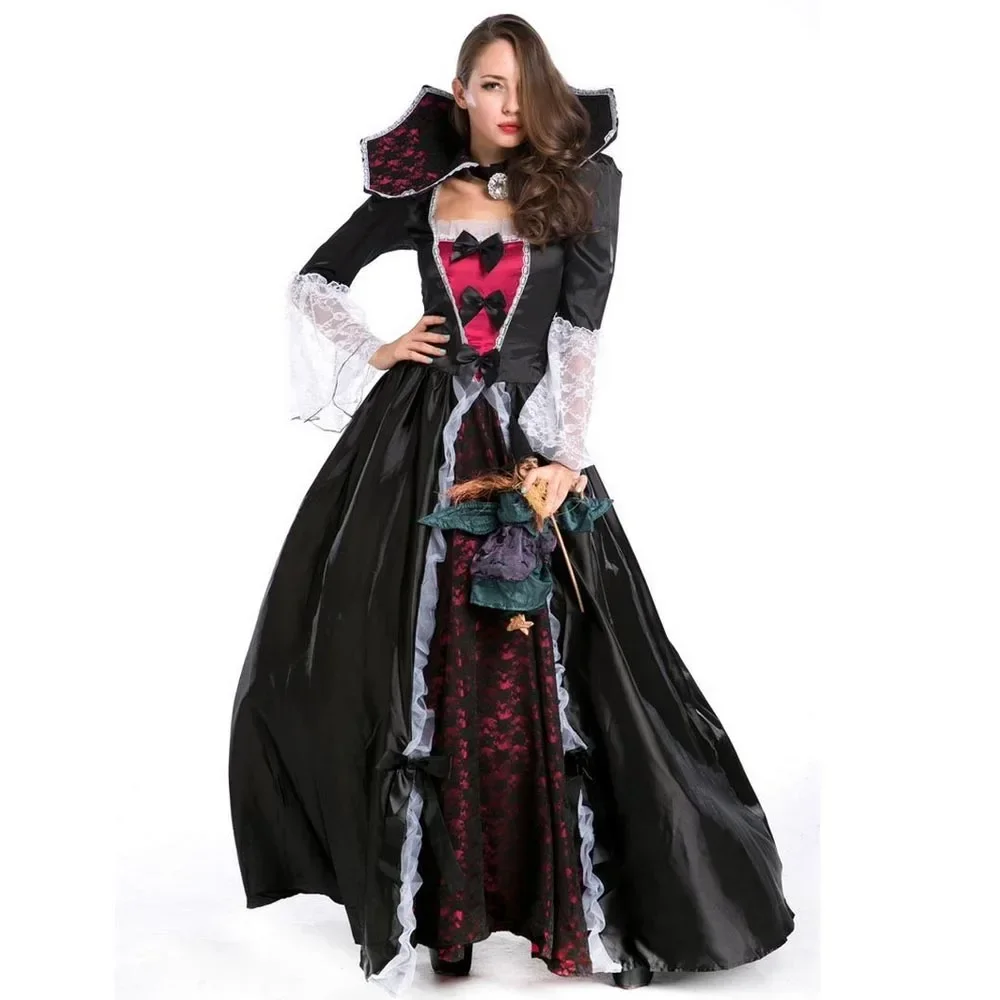 Halloween Noble Queen Vampire Costume Sexy Gothic Halloween Carnival Party Fancy Dress Female Devil Cosplay Costume
Halloween Noble Queen Vampire Costume Sexy Gothic Halloween Carnival Party Fancy Dress Female Devil Cosplay Costume