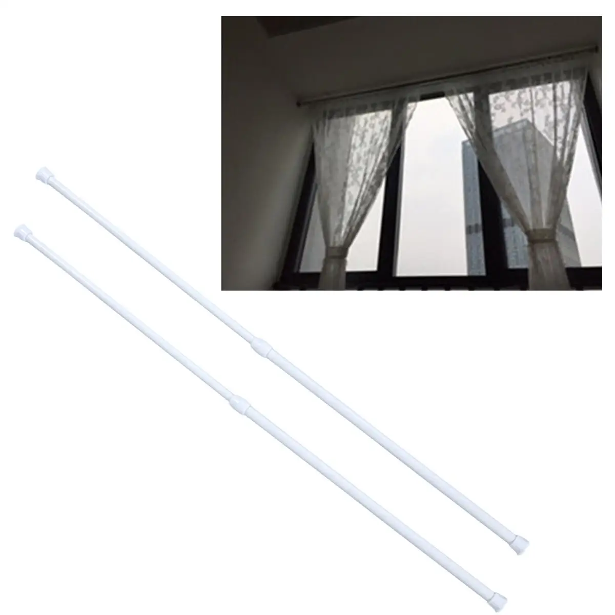 4 Pcs Telescopic Shower Curtain Rod Adjustable Tension Rods Corner No Punching Stainless Steel Easy Installation Long
4 Pcs Telescopic Shower Curtain Rod Adjustable Tension Rods Corner No Punching Stainless Steel Easy Installation Long