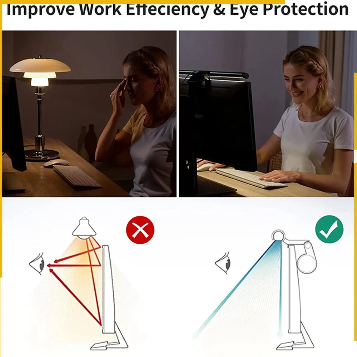 A92P Computer Monitor Hanging Lamp USB Powered Screen Light Bar Touch Dimming Desk Lampmonitor Light For Office Home
A92P Computer Monitor Hanging Lamp USB Powered Screen Light Bar Touch Dimming Desk Lampmonitor Light For Office Home