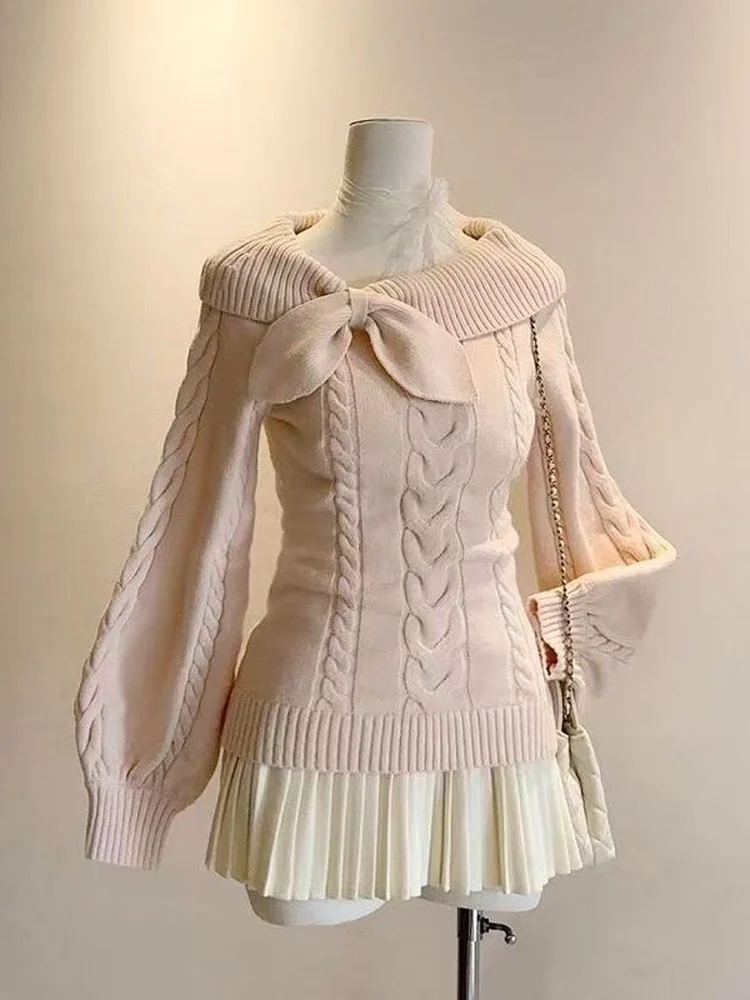 Комплект Nana Wind: вязаный свитер с ушками кролика и облегающая юбка-карандаш из шерсти с капюшоном для осени и зимы
Комплект Nana Wind: вязаный свитер с ушками кролика и облегающая юбка-карандаш из шерсти с капюшоном для осени и зимы