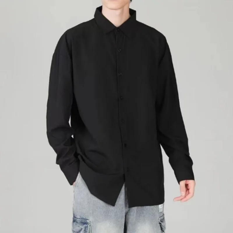 Men's Ice Silk Shirt 2024 Spring Summer Casual Fashion Solid Color Tops Thin Luxury Loose Korean Business Men Shirt D0027
Men's Ice Silk Shirt 2024 Spring Summer Casual Fashion Solid Color Tops Thin Luxury Loose Korean Business Men Shirt D0027