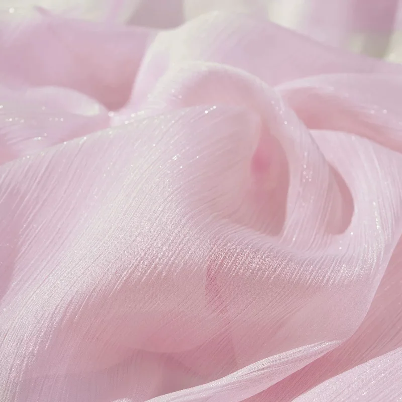 Shiny Silver Crinkle Satin Chiffon Fabric Soft Sheer Hanfu Blouse Dress DIY Sewing Decoration Craft Fashion Clothing Material
Shiny Silver Crinkle Satin Chiffon Fabric Soft Sheer Hanfu Blouse Dress DIY Sewing Decoration Craft Fashion Clothing Material