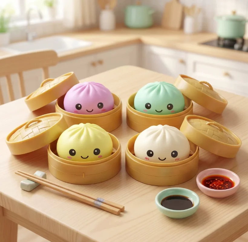 New In Stock Decompression Color Smiling Face Simulation Steamed Bun Squeezing Music Cute Impressions Quick Rebound Food
New In Stock Decompression Color Smiling Face Simulation Steamed Bun Squeezing Music Cute Impressions Quick Rebound Food