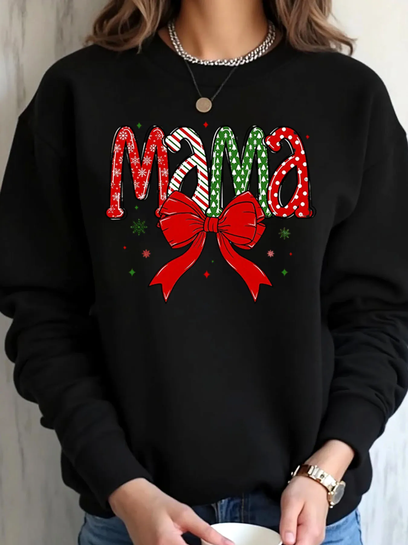 Женская толстовка большого размера с принтом «Рождественская мама», уличная одежда
Женская толстовка большого размера с принтом «Рождественская мама», уличная одежда